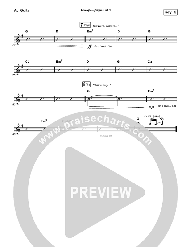 Always (Sing It Now SATB) Acoustic Guitar (Chris Tomlin / Arr. Mason Brown)