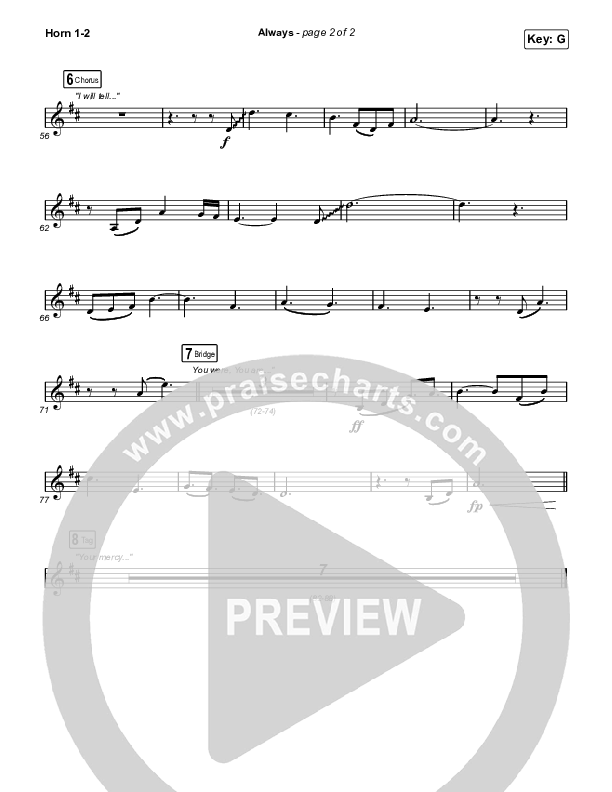 Always (Unison/2-Part) Brass Pack (PraiseCharts Choral / Chris Tomlin / Arr. Mason Brown)