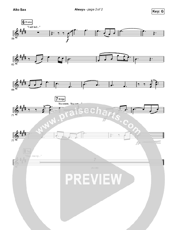 Always (Unison/2-Part Choir) Alto Sax (Chris Tomlin / Arr. Mason Brown)