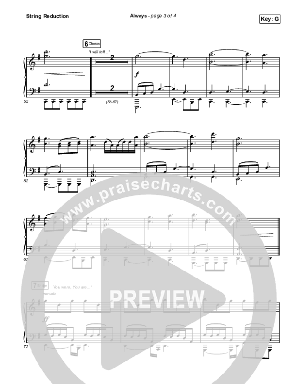 Always (Worship Choir SAB) String Reduction (Chris Tomlin / Arr. Mason Brown)