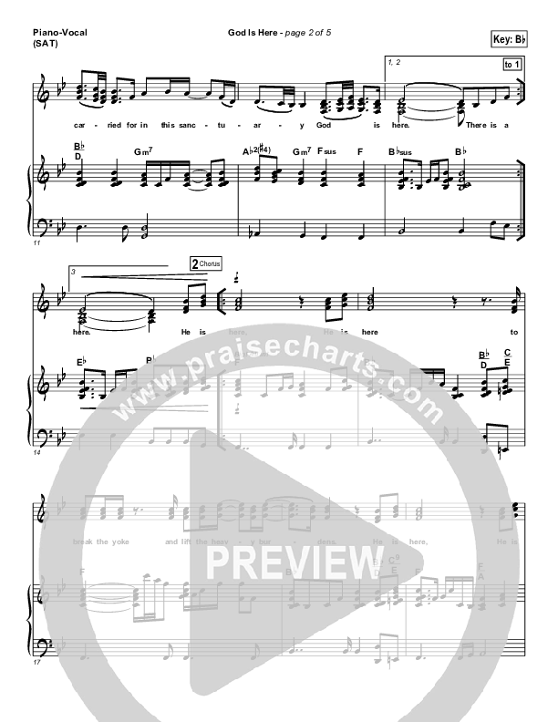 God Is Here Piano/Vocal & Lead (Martha Munizzi)