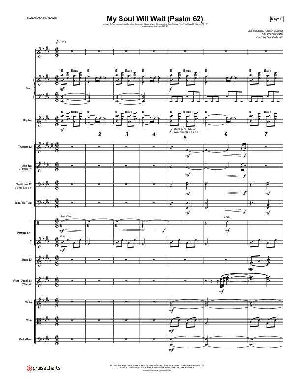 My Soul Will Wait (Psalm 62) (Unison/2-Part Choir) Conductor's Score (Sovereign Grace / Arr. Erik Foster)