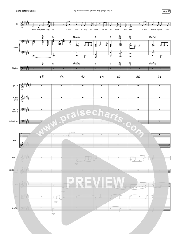 My Soul Will Wait (Psalm 62) (Sing It Now SATB) Conductor's Score (Sovereign Grace / Arr. Erik Foster)