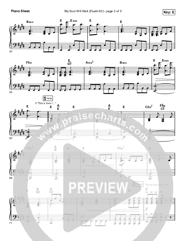 My Soul Will Wait (Psalm 62) (Sing It Now SATB) Piano Sheet (Sovereign Grace / Arr. Erik Foster)