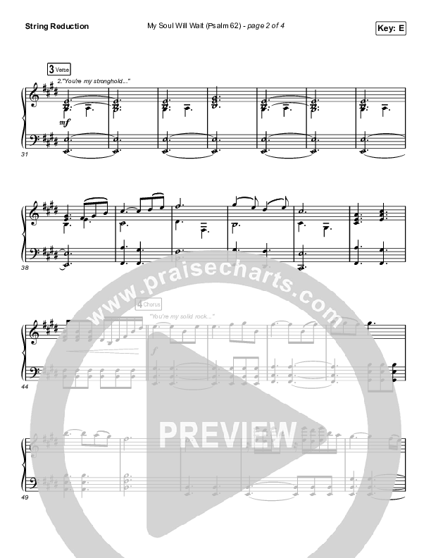 My Soul Will Wait (Psalm 62) (Worship Choir SAB) String Reduction (Sovereign Grace / Arr. Erik Foster)