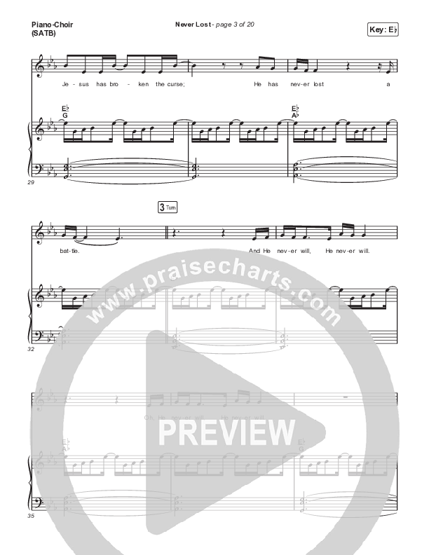 Never Lost Piano/Vocal (SATB) (Maverick City Music / TRIBL Music)