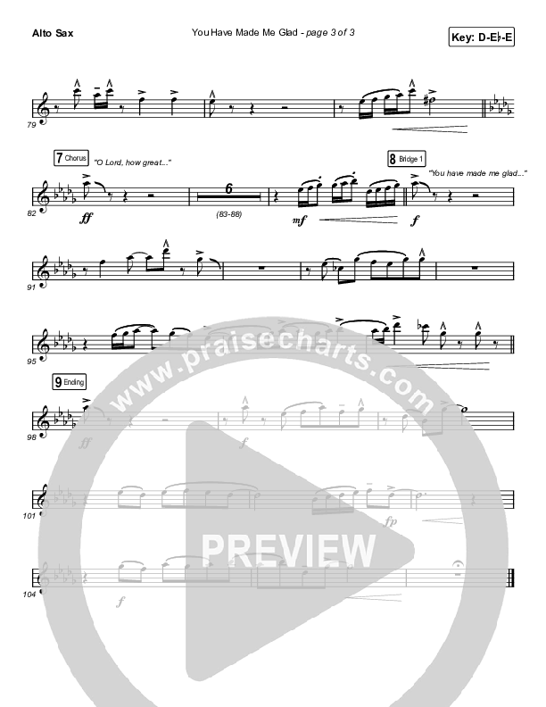 You Have Made Me Glad (Sing It Now SATB) Alto Sax (Charity Gayle / Arr. Erik Foster)