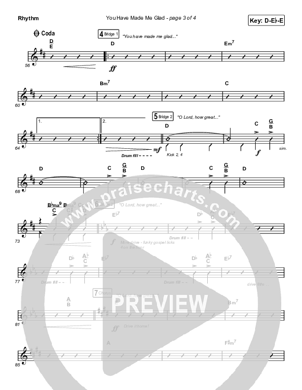 You Have Made Me Glad (Sing It Now SATB) Rhythm Pack (Charity Gayle / Arr. Erik Foster)