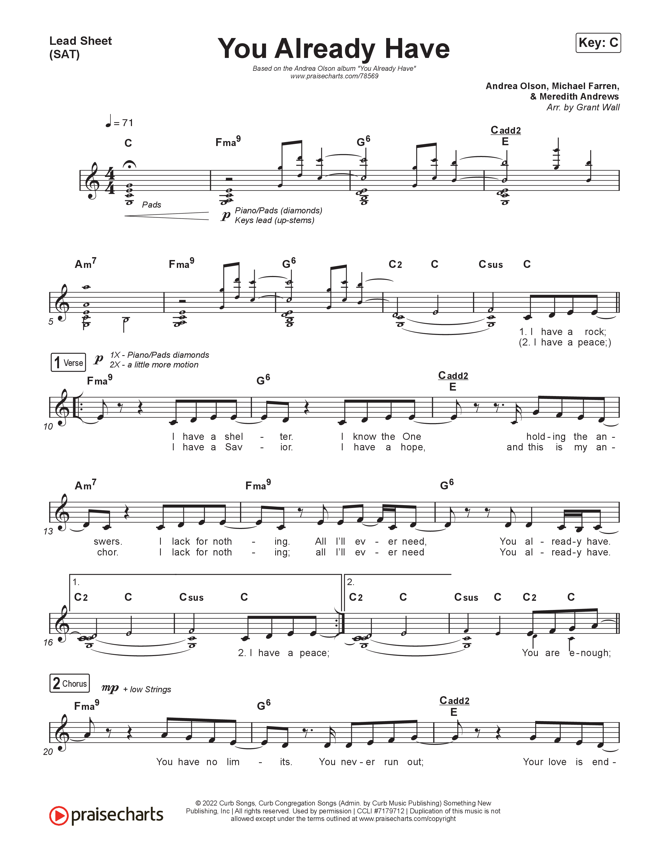 You Already Have Lead Sheet (SAT) (Andrea Olson)