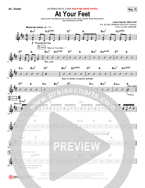 At Your Feet Acoustic Guitar (Casting Crowns)