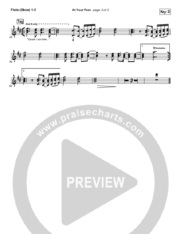 At Your Feet Flute/Oboe 1/2/3 (Casting Crowns)