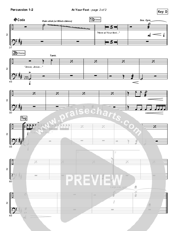 At Your Feet Percussion 1/2 (Casting Crowns)