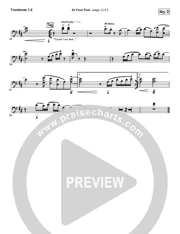 At Your Feet Trombone 1/2 (Casting Crowns)
