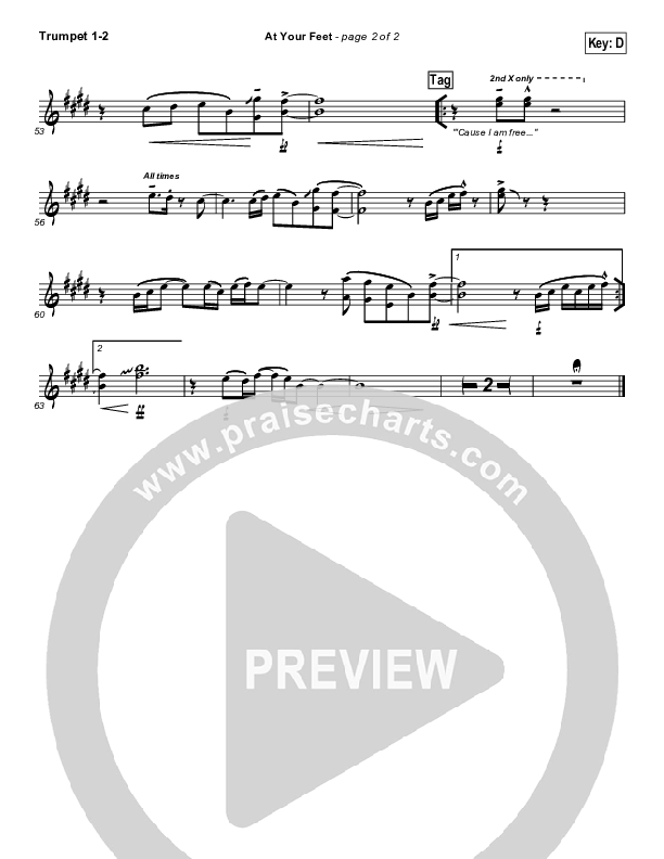 At Your Feet Trumpet 1,2 (Casting Crowns)