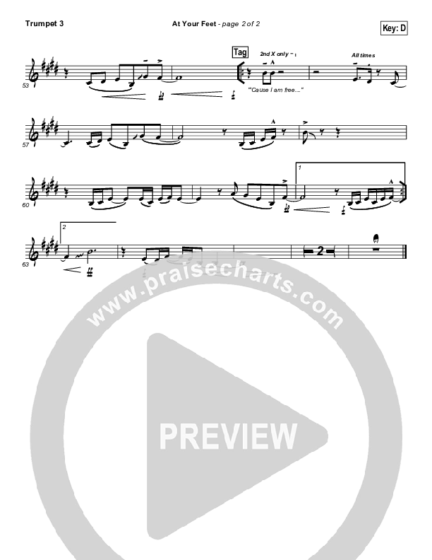 At Your Feet Trumpet 3 (Casting Crowns)
