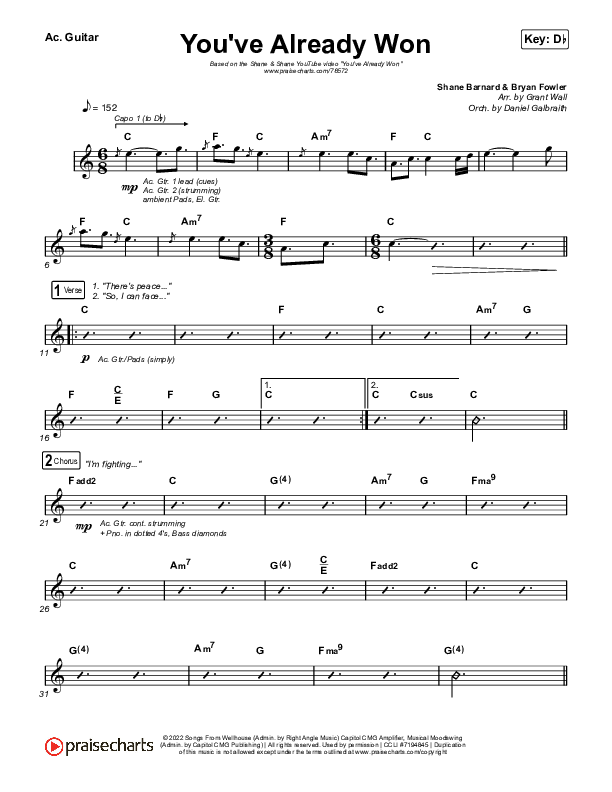 You've Already Won (YouTube) Acoustic Guitar (Shane & Shane)