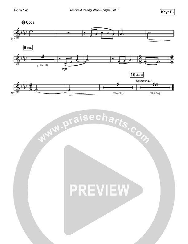 You've Already Won (YouTube) French Horn 1/2 (Shane & Shane)