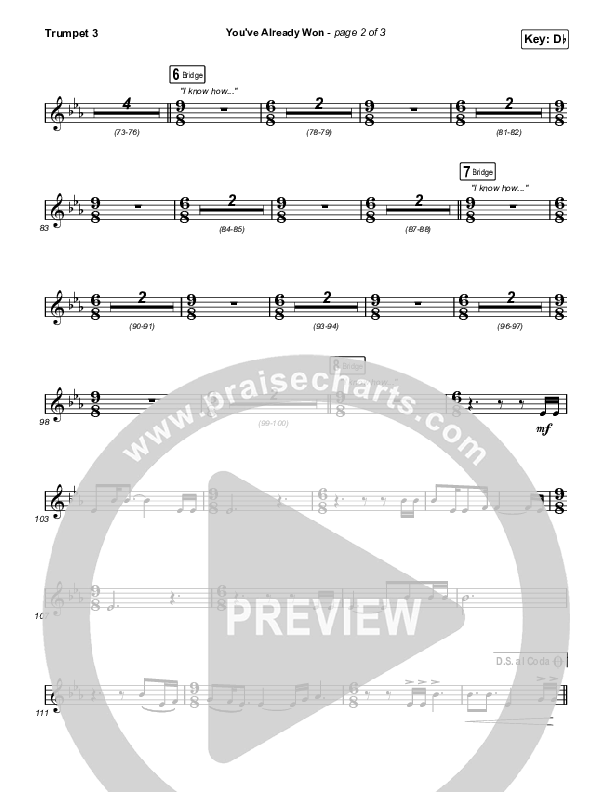 You've Already Won (YouTube) Trumpet 3 (Shane & Shane)