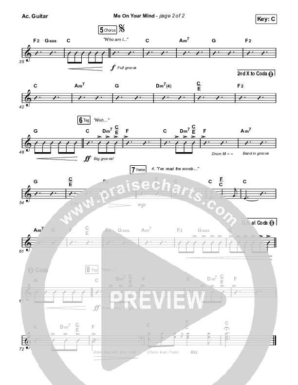 Me On Your Mind Acoustic Guitar (Matthew West)