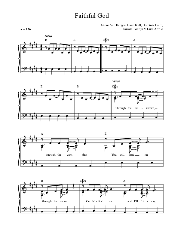 Faithful God Lead Sheet (SAT) (ICF Worship)