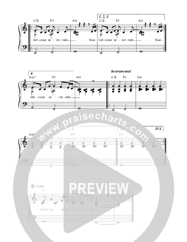 Your Dwelling Place Lead Sheet (SAT) (Vineyard Worship / Annabeth Morgan)