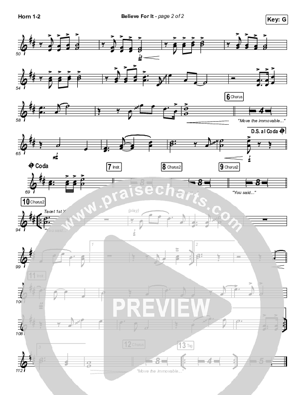 Believe For It (Sing It Now SATB) Brass Pack (CeCe Winans / Arr. Erik Foster)