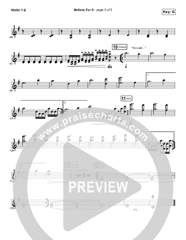 Believe For It (Worship Choir SAB) String Pack (CeCe Winans / Arr. Erik Foster)