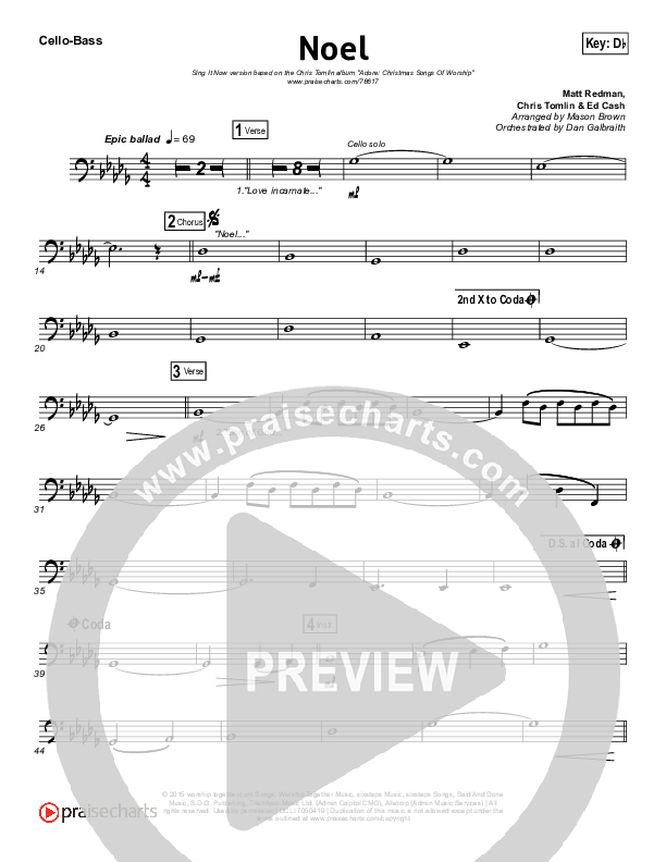 Noel (Sing It Now SATB) String Pack (Lauren Daigle / Arr. Mason Brown)