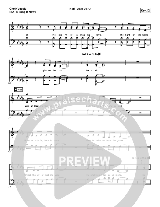 Noel (Sing It Now SATB) Choir Sheet (SATB) (Lauren Daigle / Arr. Mason Brown)