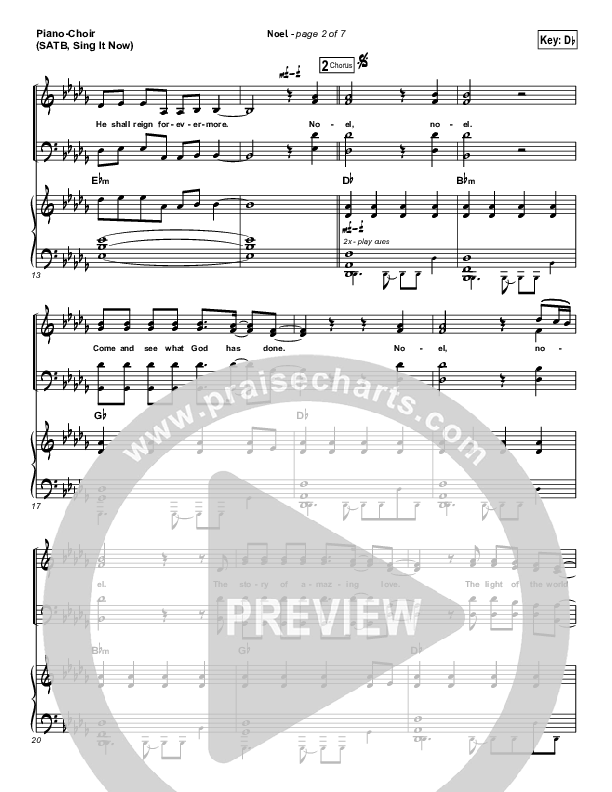 Noel (Sing It Now SATB) Piano/Choir (SATB) (Lauren Daigle / Arr. Mason Brown)