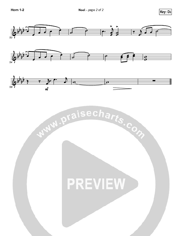 Noel (Unison/2-Part Choir) French Horn 1/2 (Lauren Daigle / Arr. Mason Brown)
