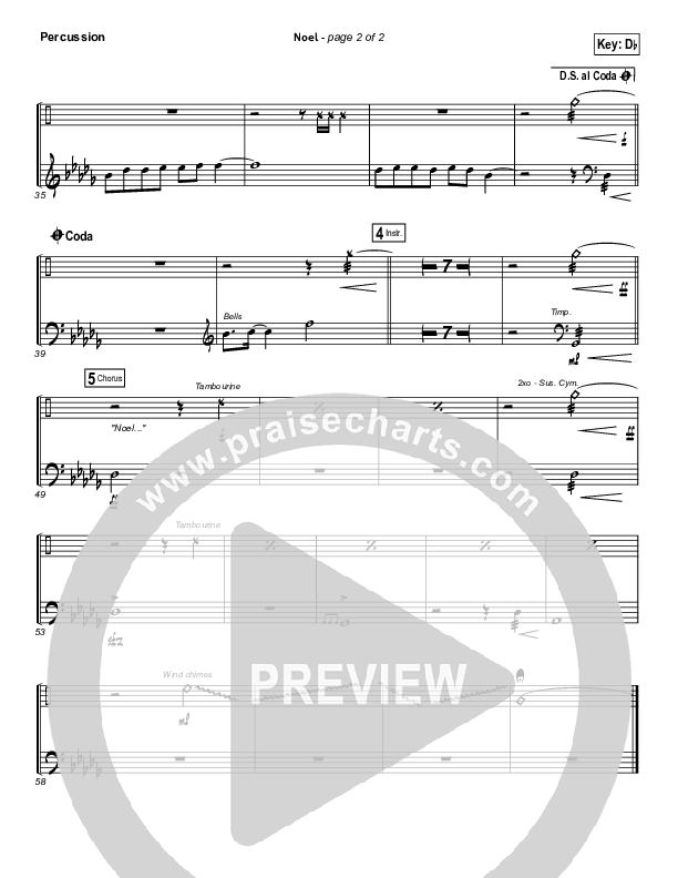Noel (Unison/2-Part Choir) Percussion (Lauren Daigle / Arr. Mason Brown)
