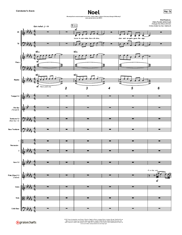 Noel (Worship Choir SAB) Orchestration (No Vocals) (Lauren Daigle / Arr. Mason Brown)