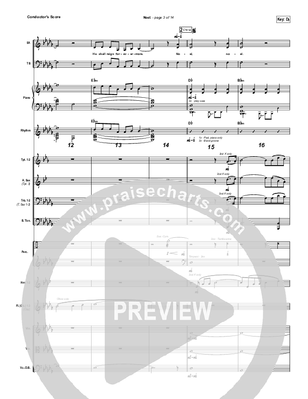 Noel (Worship Choir SAB) Conductor's Score (Lauren Daigle / Arr. Mason Brown)