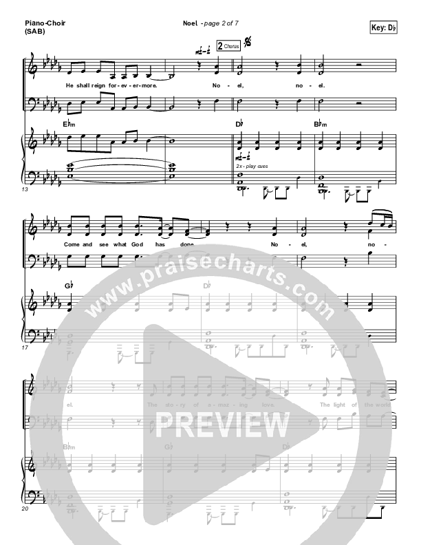 Noel (Worship Choir SAB) Piano/Choir (SAB) (Lauren Daigle / Arr. Mason Brown)