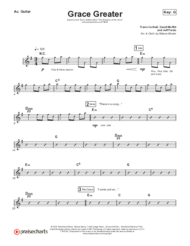 Grace Greater Acoustic Guitar (Travis Cottrell)