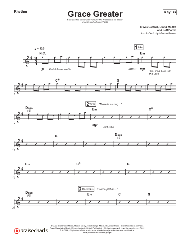Grace Greater Rhythm Chart (Travis Cottrell)