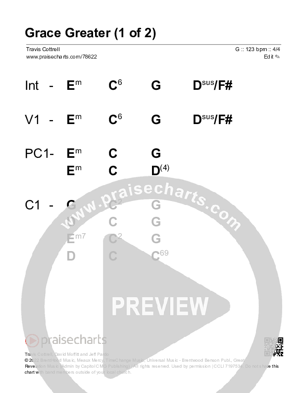 Grace Greater Stage Chart (Travis Cottrell)