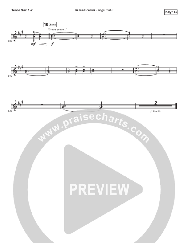 Grace Greater Tenor Sax 1/2 (Travis Cottrell)