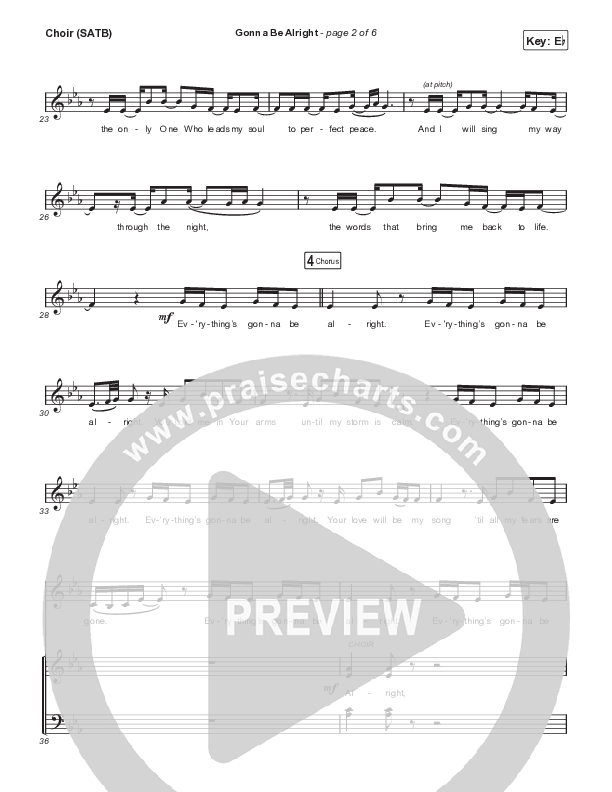 Gonna Be Alright Choir Sheet (SATB) (Ryan Ellis)