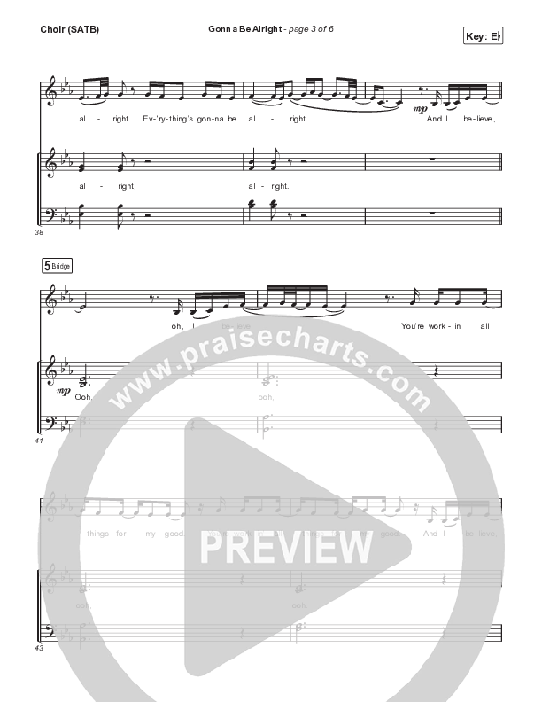 Gonna Be Alright Choir Sheet (SATB) (Ryan Ellis)