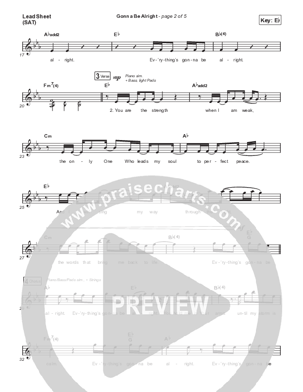 Gonna Be Alright Lead Sheet (SAT) (Ryan Ellis)