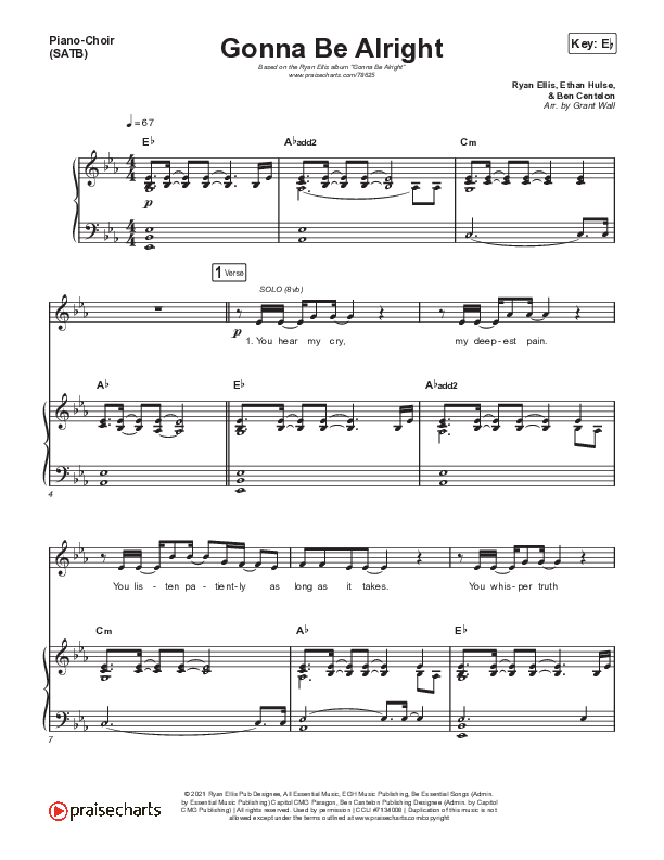 Gonna Be Alright Piano/Vocal Pack (Ryan Ellis)