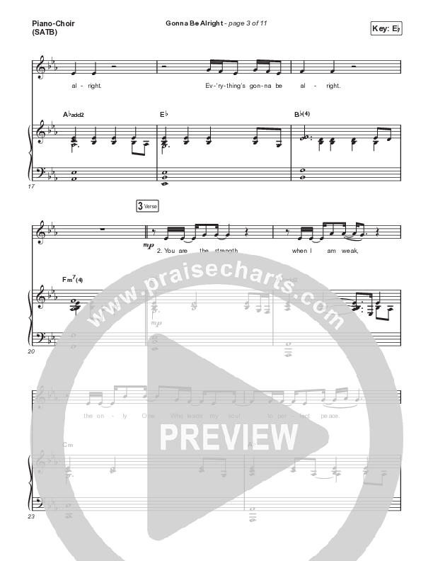 Gonna Be Alright Piano/Vocal (SATB) (Ryan Ellis)