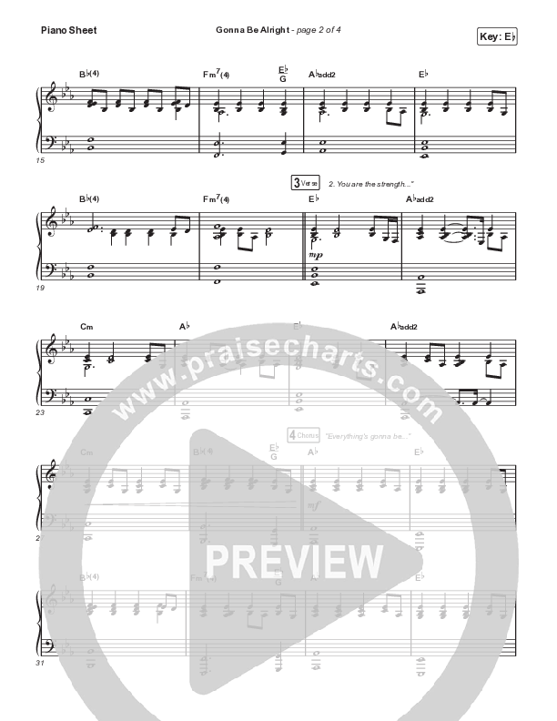 Gonna Be Alright Piano Sheet (Ryan Ellis)