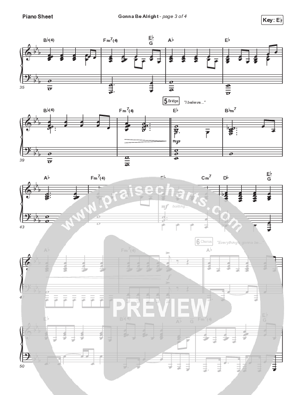 Gonna Be Alright Piano Sheet (Ryan Ellis)