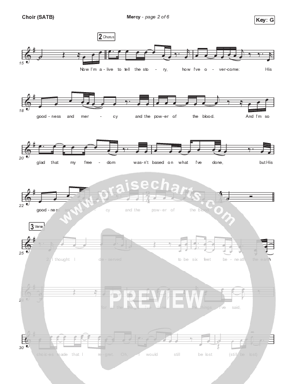 Mercy Choir Sheet (SATB) (Ben Fuller)