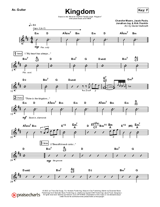 Kingdom Acoustic Guitar (Maverick City Music / Kirk Franklin / Naomi Raine / Chandler Moore)