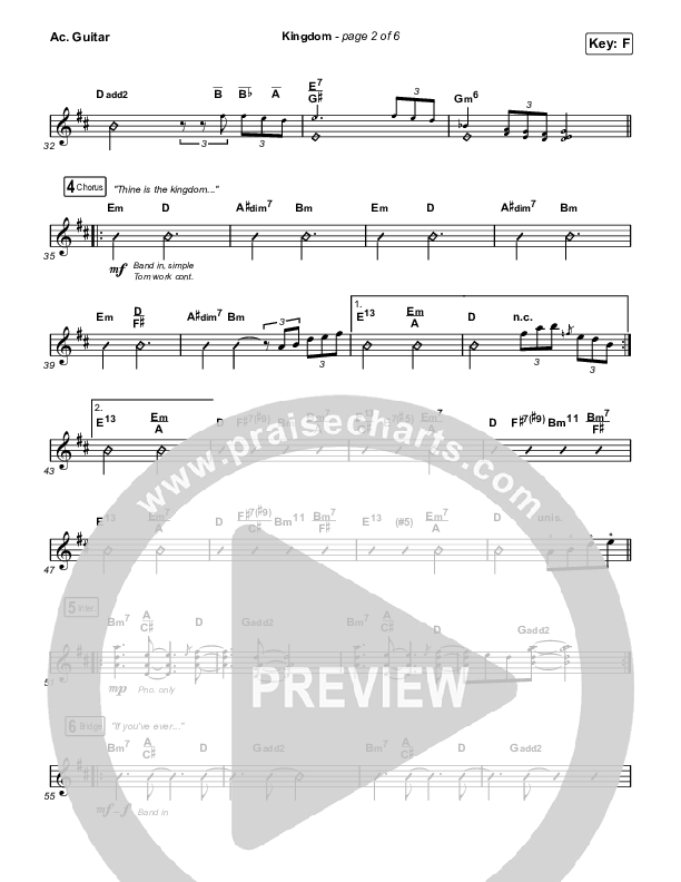 Kingdom Acoustic Guitar (Maverick City Music / Kirk Franklin / Naomi Raine / Chandler Moore)