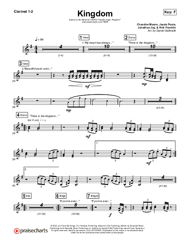 Kingdom Clarinet 1/2 (Maverick City Music / Kirk Franklin / Naomi Raine / Chandler Moore)